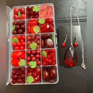 Craft Beads, CRANBERRY COCKTAIL - NO ALCOHOL, Jewelry Supplies, loose bulk beads